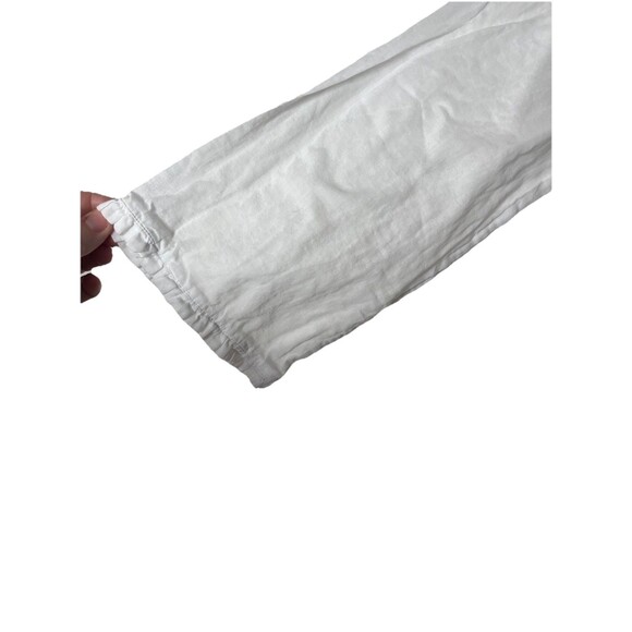 J Crew Womens Airy Popover Shirt White Gauzy V Neck Ruffle Pocket L - Picture 8 of 9